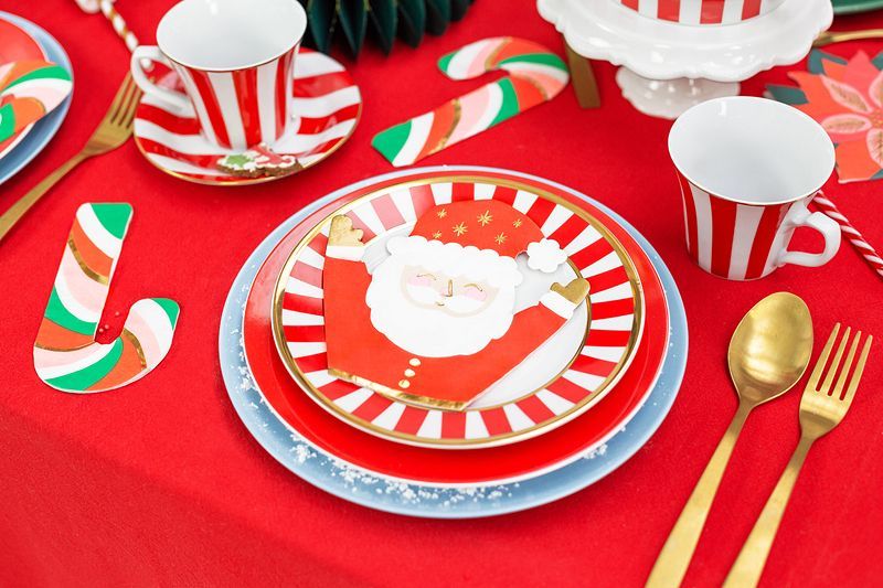 Confezione 20 pz TOVAGLIOLI carta BABBO NATALE 16x15 cm