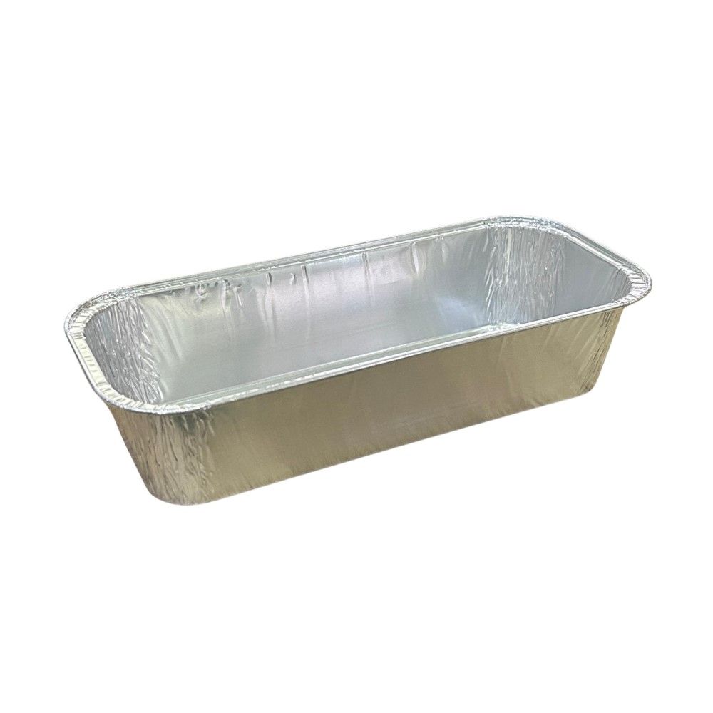 100 Vaschette Alluminio Plumcake 23.5x10.5x5 cm bordo G professionale